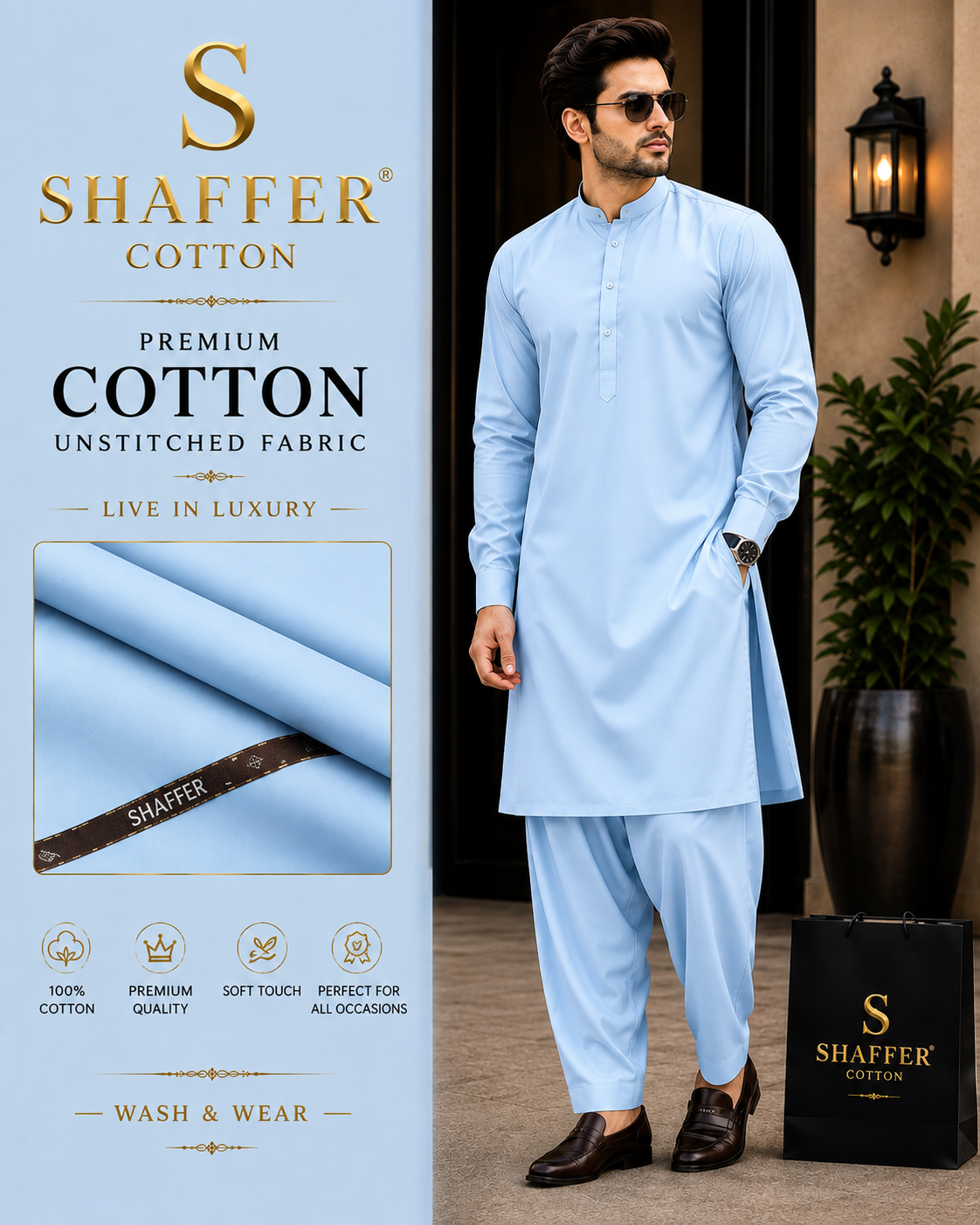 Shaffer Premium Cotton - Sky Blue